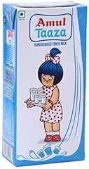 Amul Taaza Homogenised Toned Milk -1 L Carton